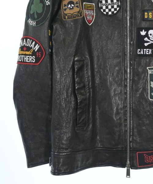 DSQUARED（ディースクエアード）ライダース 黒 サイズ:48(L位) メンズ/2200630220023