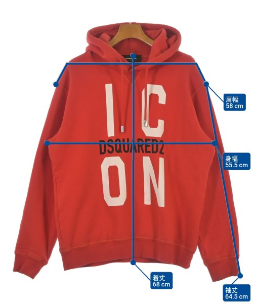 DSQUARED（ディースクエアード）パーカー 赤 サイズ:L メンズ/2200630220238