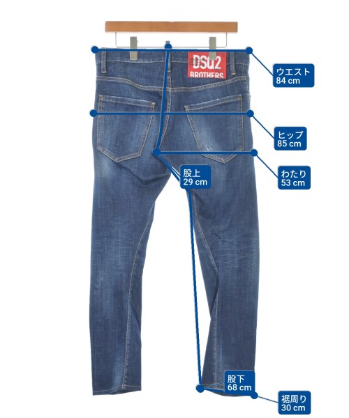 DSQUARED（ディースクエアード）デニムパンツ 紺 サイズ:46(M位) メンズ/2200615420097