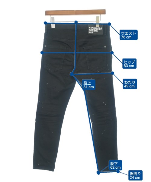 DSQUARED（ディースクエアード）デニムパンツ 黒 サイズ:44(S位) メンズ/2200616857083