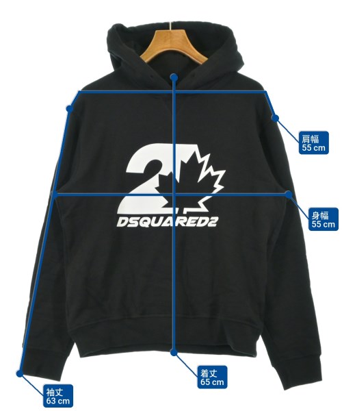 DSQUARED（ディースクエアード）パーカー 黒 サイズ:M メンズ/2200606741217