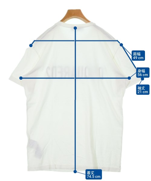 DSQUARED（ディースクエアード）Tシャツ・カットソー 白 サイズ:XL メンズ/2200675073042