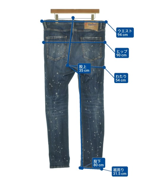 DSQUARED（ディースクエアード）デニムパンツ 青 サイズ:50(XL位) メンズ/2200675073097