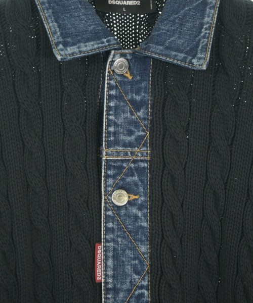 DSQUARED（ディースクエアード）カーディガン 黒 サイズ:L メンズ/2200676428025