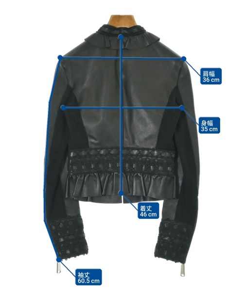 DSQUARED（ディースクエアード）ライダース 黒 サイズ:38(S位) レディース/2200676498011