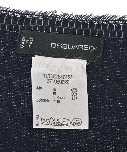 DSQUARED（ディースクエアード）マフラー 黒 サイズ:- メンズ/2200678515051