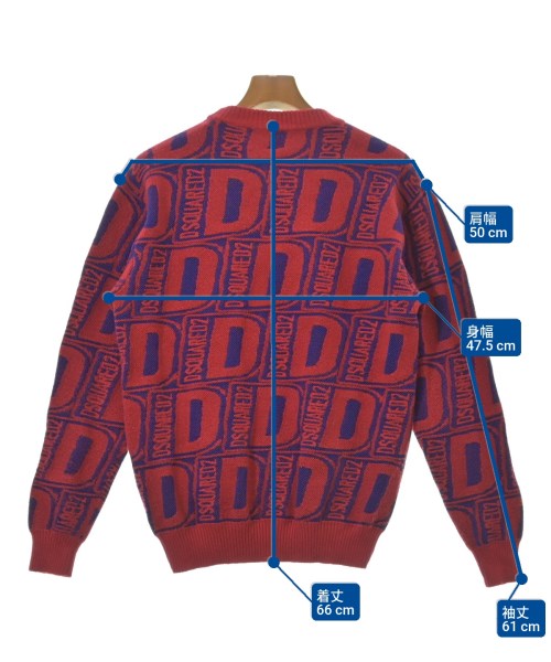 DSQUARED（ディースクエアード）ニット・セーター 赤 サイズ:M メンズ/2200681457027