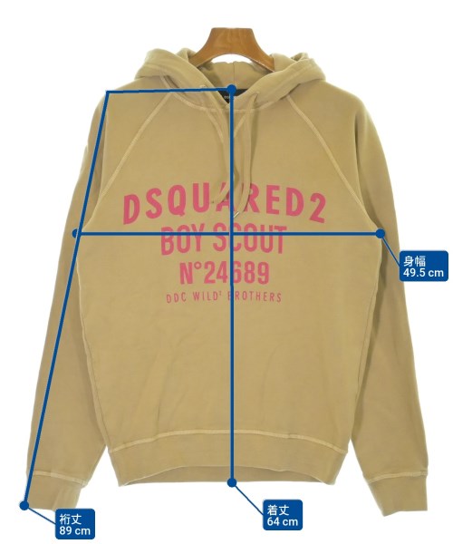DSQUARED（ディースクエアード）パーカー ベージュ サイズ:S メンズ/2200694852017