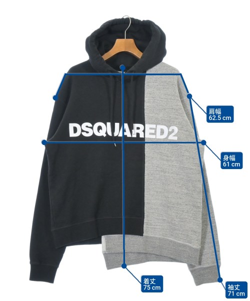 DSQUARED（ディースクエアード）パーカー 黒 サイズ:M メンズ/2200694352463