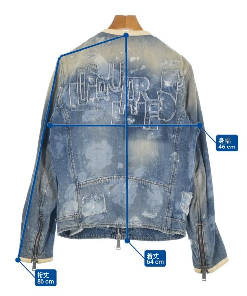 DSQUARED（ディースクエアード）デニムジャケット 青 サイズ:46(M位) メンズ/2200698213074