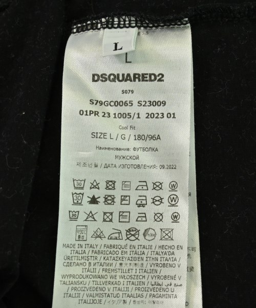 DSQUARED（ディースクエアード）Tシャツ・カットソー 黒 サイズ:L メンズ/2200694372225