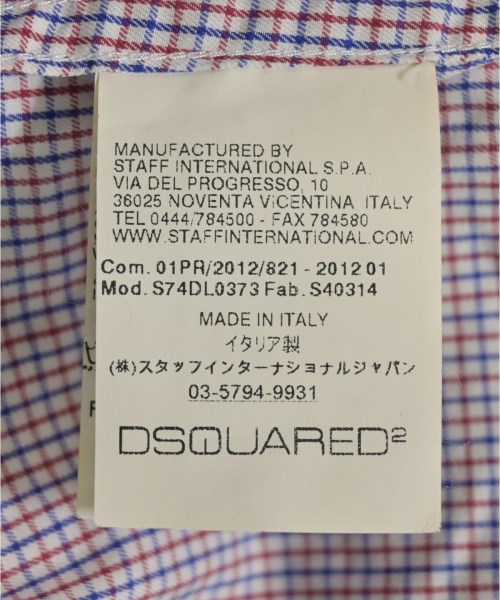 DSQUARED（ディースクエアード）カジュアルシャツ 青 サイズ:48(L位) メンズ/2200655094098