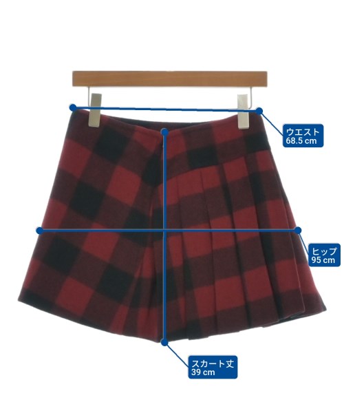 DSQUARED（ディースクエアード）ミニスカート 赤 サイズ:38(S位) レディース/2200651097086