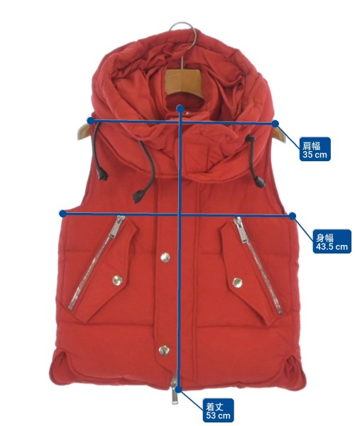DSQUARED（ディースクエアード）ダウンジャケット/ダウンベスト 赤 サイズ:36(XS位) レディース/2200658288081
