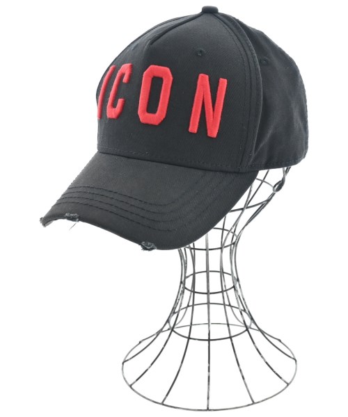 DSQUARED(ディースクエアード)キャップ 黒 サイズ:-/2200659789051