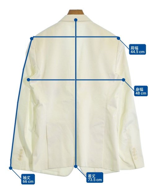 DSQUARED（ディースクエアード）テーラードジャケット 白 サイズ:48(L位) メンズ/2200703269041
