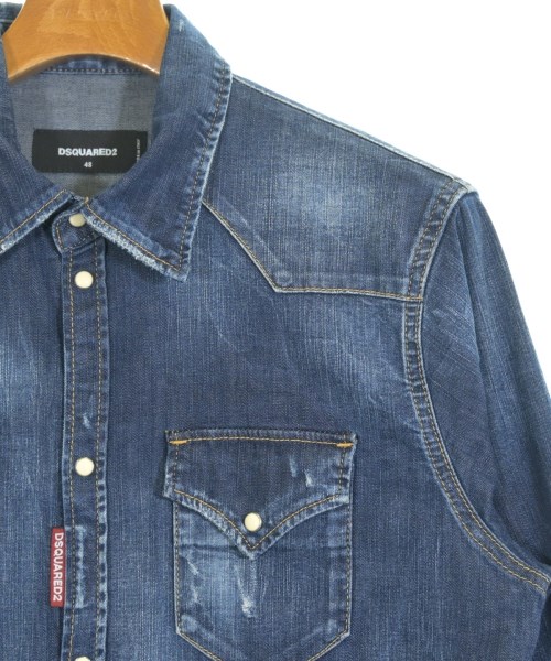DSQUARED（ディースクエアード）カジュアルシャツ 紺 サイズ:48(L位) メンズ/2200714898094
