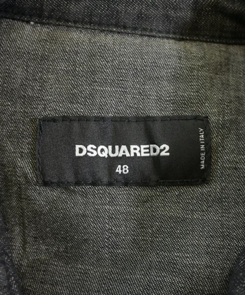 DSQUARED（ディースクエアード）カジュアルシャツ 黒 サイズ:48(L位) メンズ/2200714898131