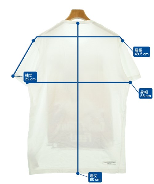 DSQUARED（ディースクエアード）Tシャツ・カットソー 白 サイズ:XL メンズ/2200716818175