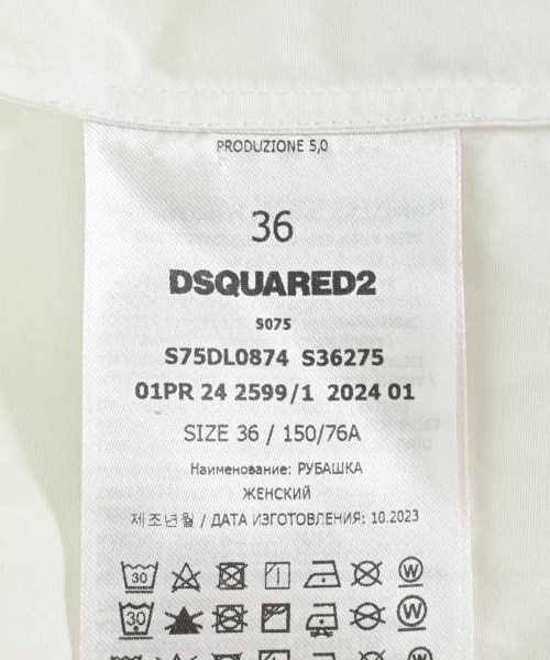 DSQUARED（ディースクエアード）ブラウス 白 サイズ:36(XS位) レディース/2200717651078