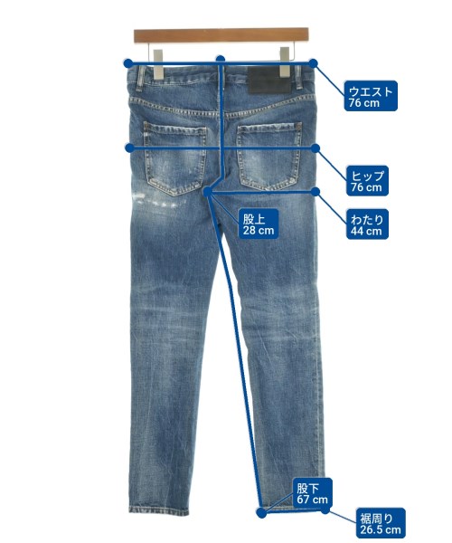 DSQUARED（ディースクエアード）デニムパンツ 青 サイズ:34(XXS位) レディース/2200718292010