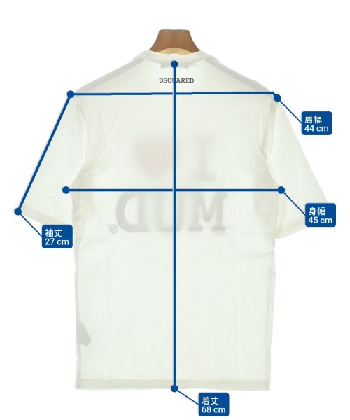 DSQUARED（ディースクエアード）Tシャツ・カットソー 白 サイズ:XS メンズ/2200639794303
