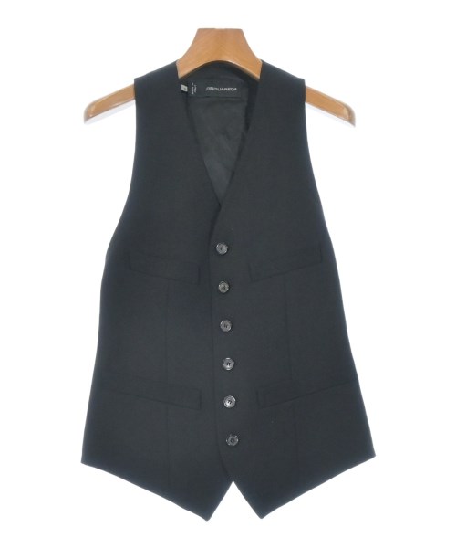 DSQUARED(ディースクエアード)ベスト 黒 サイズ:38(S位)/2200641117343