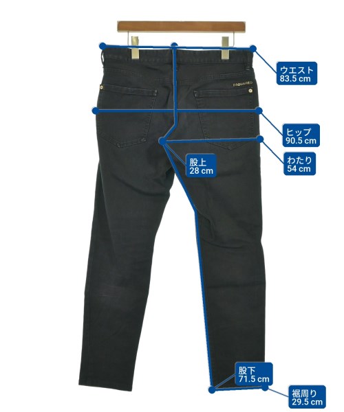 DSQUARED（ディースクエアード）デニムパンツ 黒 サイズ:46(M位) メンズ/2200640042189