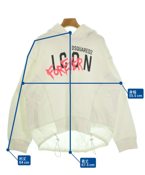 DSQUARED（ディースクエアード）パーカー 白 サイズ:XS レディース/2200653595177