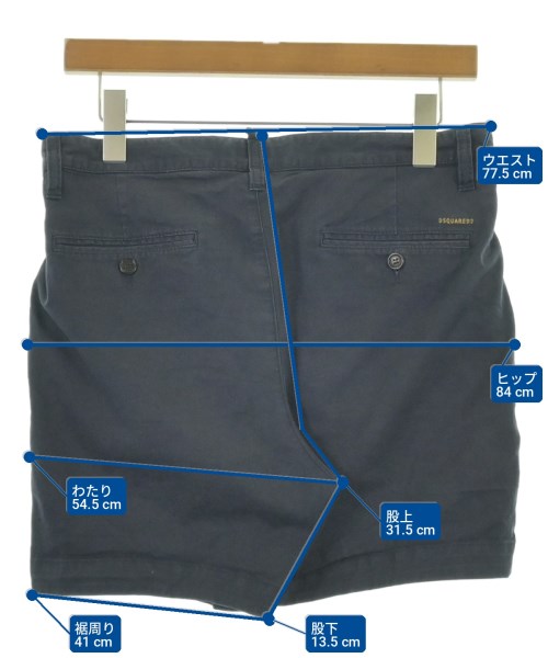 DSQUARED（ディースクエアード）ショートパンツ 紺 サイズ:42(XS位) メンズ/2200703876348