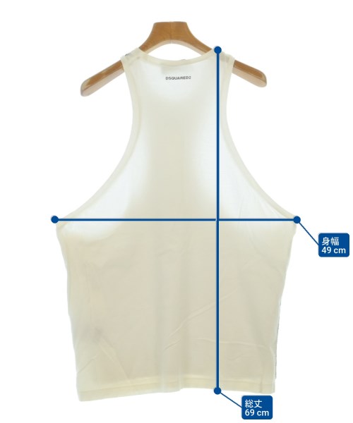 DSQUARED（ディースクエアード）タンクトップ 白 サイズ:M メンズ/2200663839216