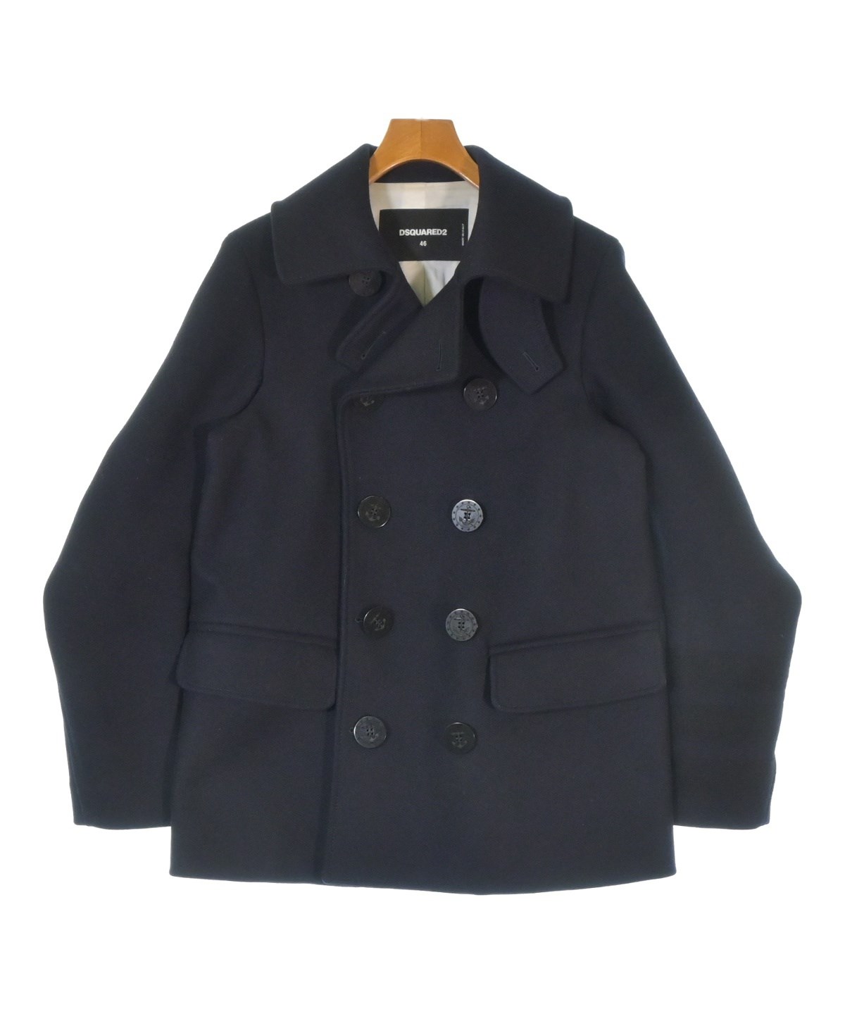 ディースクエアード　サイズ44 ピーコート DSQUARED（ディースクエアード）ピーコート 紺 サイズ:46(M位) メンズ