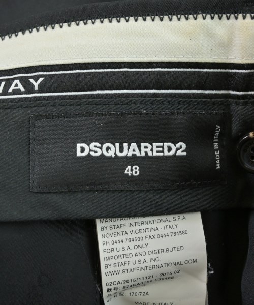 DSQUARED（ディースクエアード）スラックス 黒 サイズ:48(L位) メンズ/2200664077181