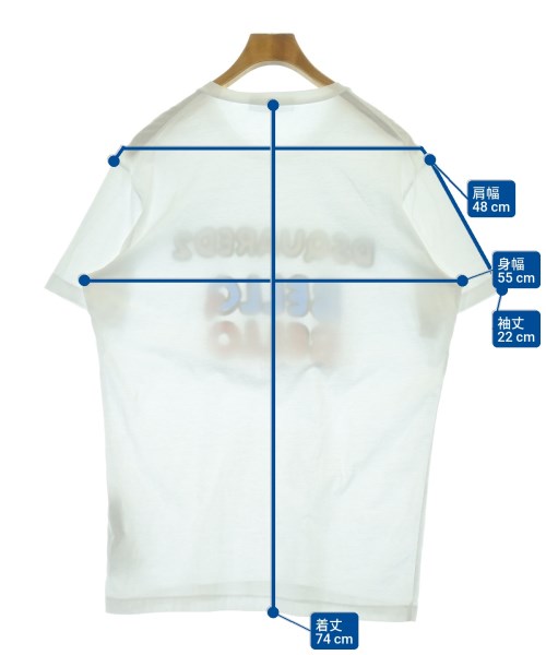 DSQUARED（ディースクエアード）Tシャツ・カットソー 白 サイズ:L メンズ/2200671717179