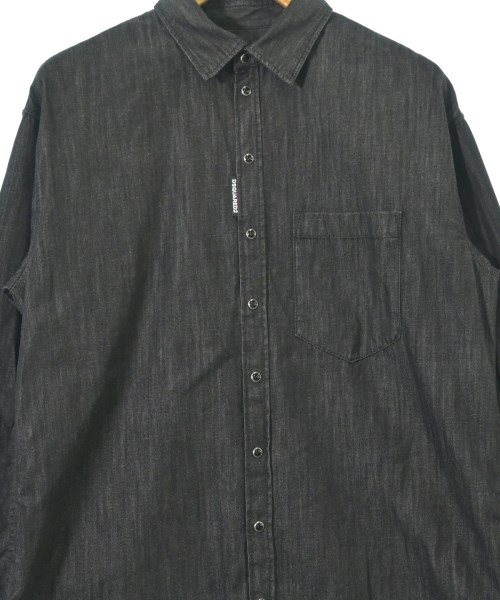 DSQUARED（ディースクエアード）カジュアルシャツ 黒 サイズ:46(M位) メンズ/2200671717216