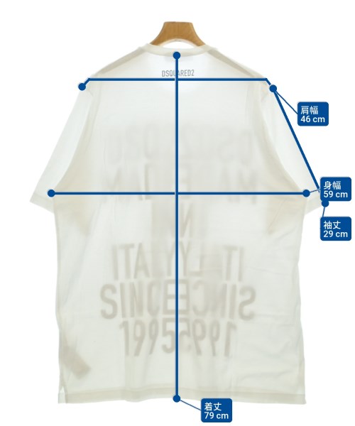 DSQUARED（ディースクエアード）Tシャツ・カットソー 白 サイズ:L メンズ/2200672098093