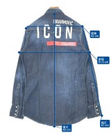 DSQUARED（ディースクエアード）カジュアルシャツ 紺 サイズ:46(M位) メンズ/2200730044024