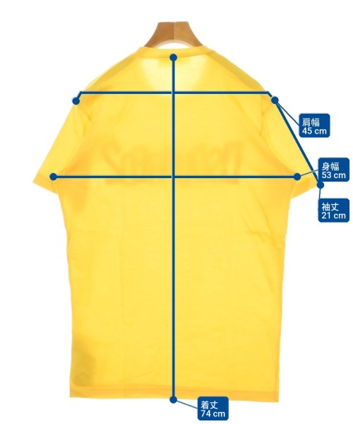 DSQUARED（ディースクエアード）Tシャツ・カットソー 黄 サイズ:M メンズ/2200730044031