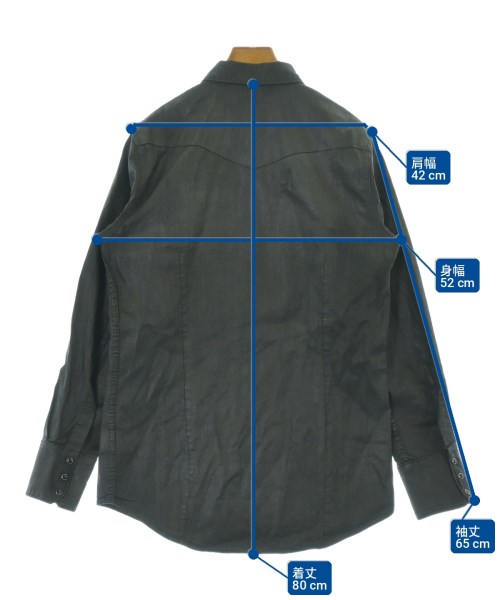 DSQUARED（ディースクエアード）カジュアルシャツ 黒 サイズ:48(L位) メンズ/2200734559029