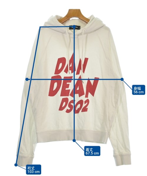 DSQUARED（ディースクエアード）パーカー 白 サイズ:XL メンズ/2200737418026