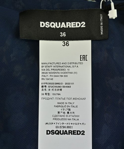 DSQUARED（ディースクエアード）ワンピース 紺 サイズ:36(XS位) レディース/2200721849034