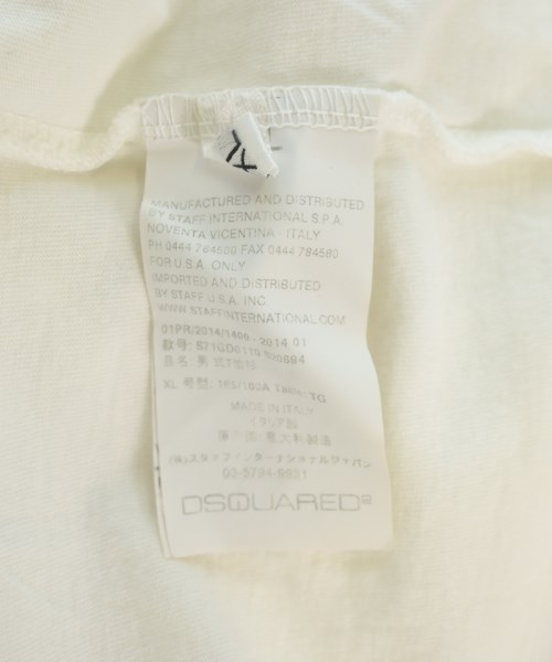 DSQUARED（ディースクエアード）Tシャツ・カットソー 白 サイズ:XL メンズ/2200681989139