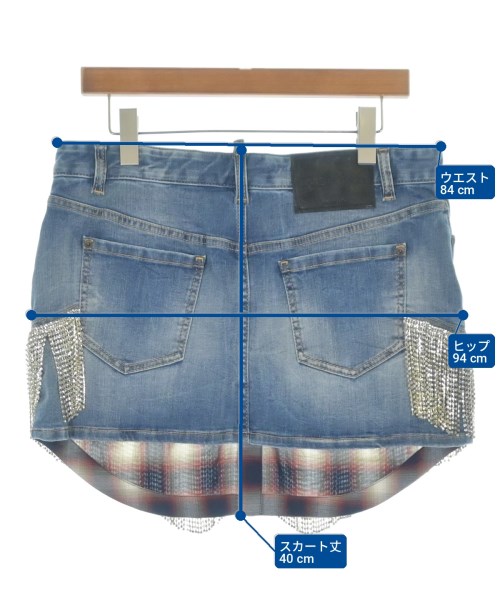 DSQUARED（ディースクエアード）ミニスカート 青 サイズ:44(L位) レディース/2200719617232