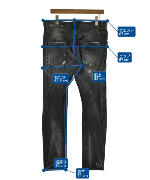 DSQUARED（ディースクエアード）デニムパンツ 黒 サイズ:46(M位) メンズ/2200723810179