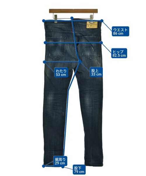 DSQUARED（ディースクエアード）デニムパンツ 青 サイズ:48(L位) メンズ/2200723810209