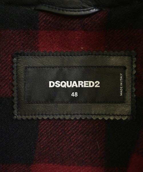 DSQUARED（ディースクエアード）ライダース 黒 サイズ:48(L位) メンズ/2200725569112