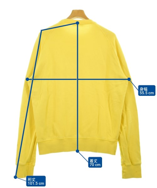 DSQUARED（ディースクエアード）スウェット 黄 サイズ:XL メンズ/2200728171046