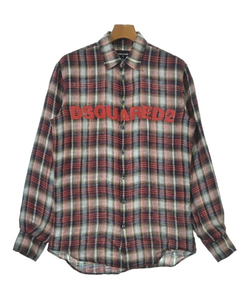 DSQUARED(ディースクエアード)カジュアルシャツ 赤 サイズ:42(XS位)/2200685037027