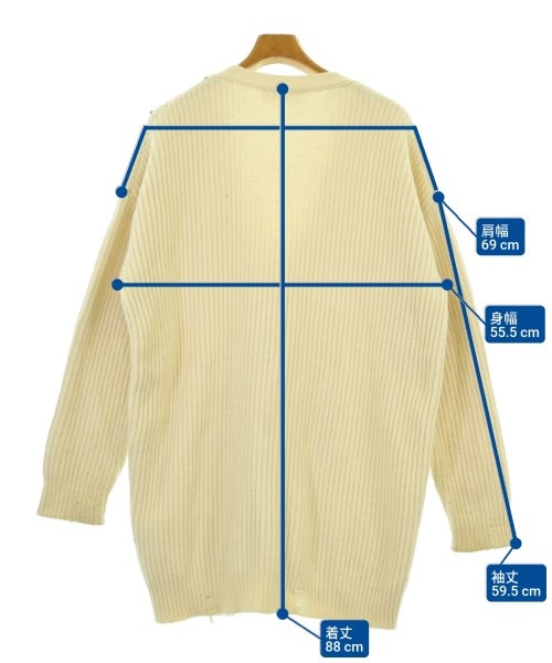 DSQUARED（ディースクエアード）カーディガン 白 サイズ:M メンズ/2200686474043