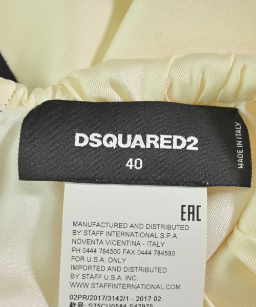DSQUARED（ディースクエアード）ワンピース 白 サイズ:40(M位) レディース/2200683780130
